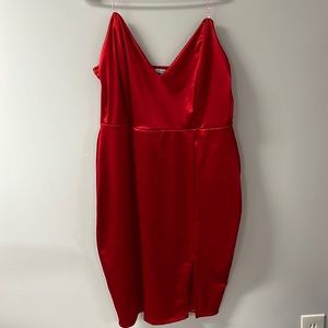 Silky Red Dress from Fashion Nova